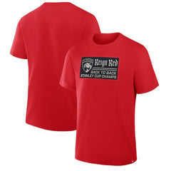 NHL Red Florida Panthers Back-To-Back Stanley Cup Champions Reign Red T-Shirt
