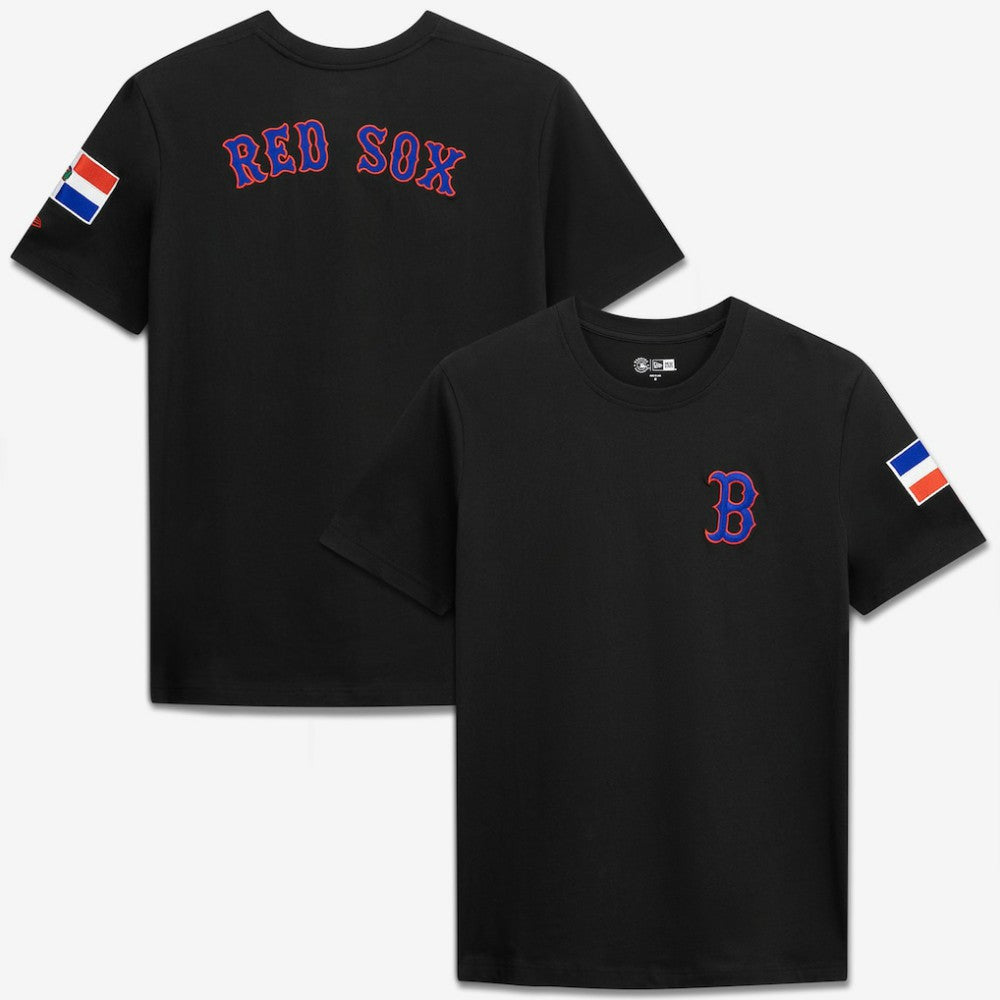 MLB Boston Red Sox New Era Dominican Republic Country Flag T-Shirt