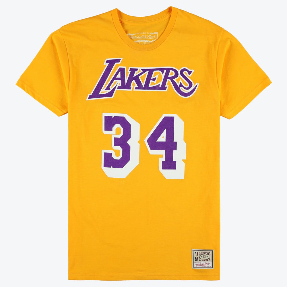 NBA Shaquille O'Neal Los Angeles Lakers Unisex Hardwood Classics Name & Number T-Shirt