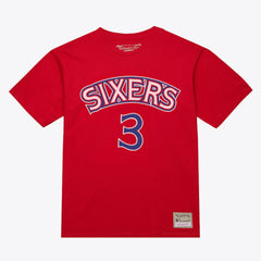 NBA Allen Iverson Philadelphia 76ers Unisex Hardwood Classics Name & Number T-Shirt