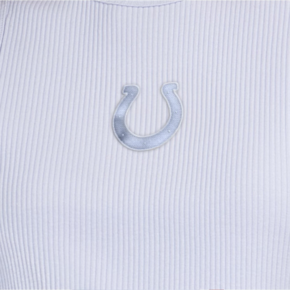 Starter Women's Travel Pastels Cropped Tank - Indianapolis Colts