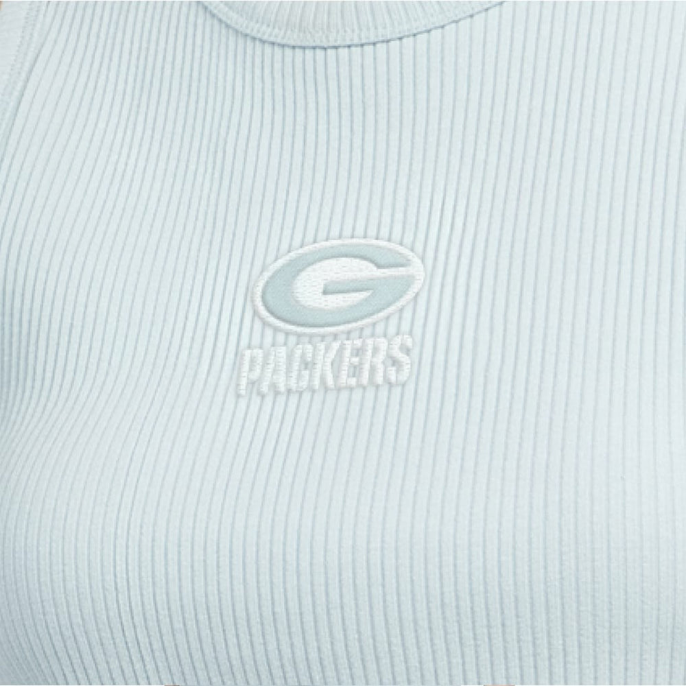 Starter Women's Travel Pastels Cropped Tank - Green Bay Packers