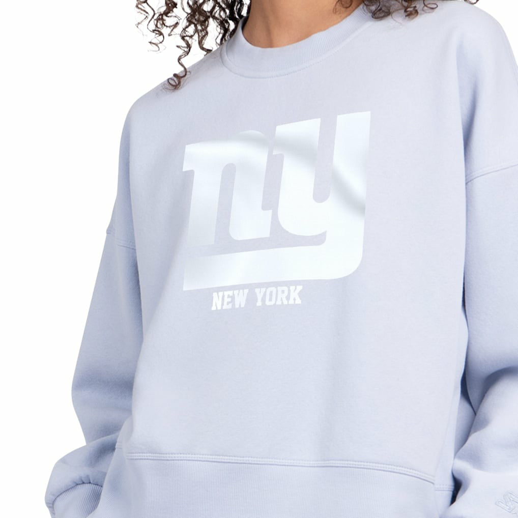 Starter Women's Travel Pastels Boxy Fleece Sweatshirt - New York Giants