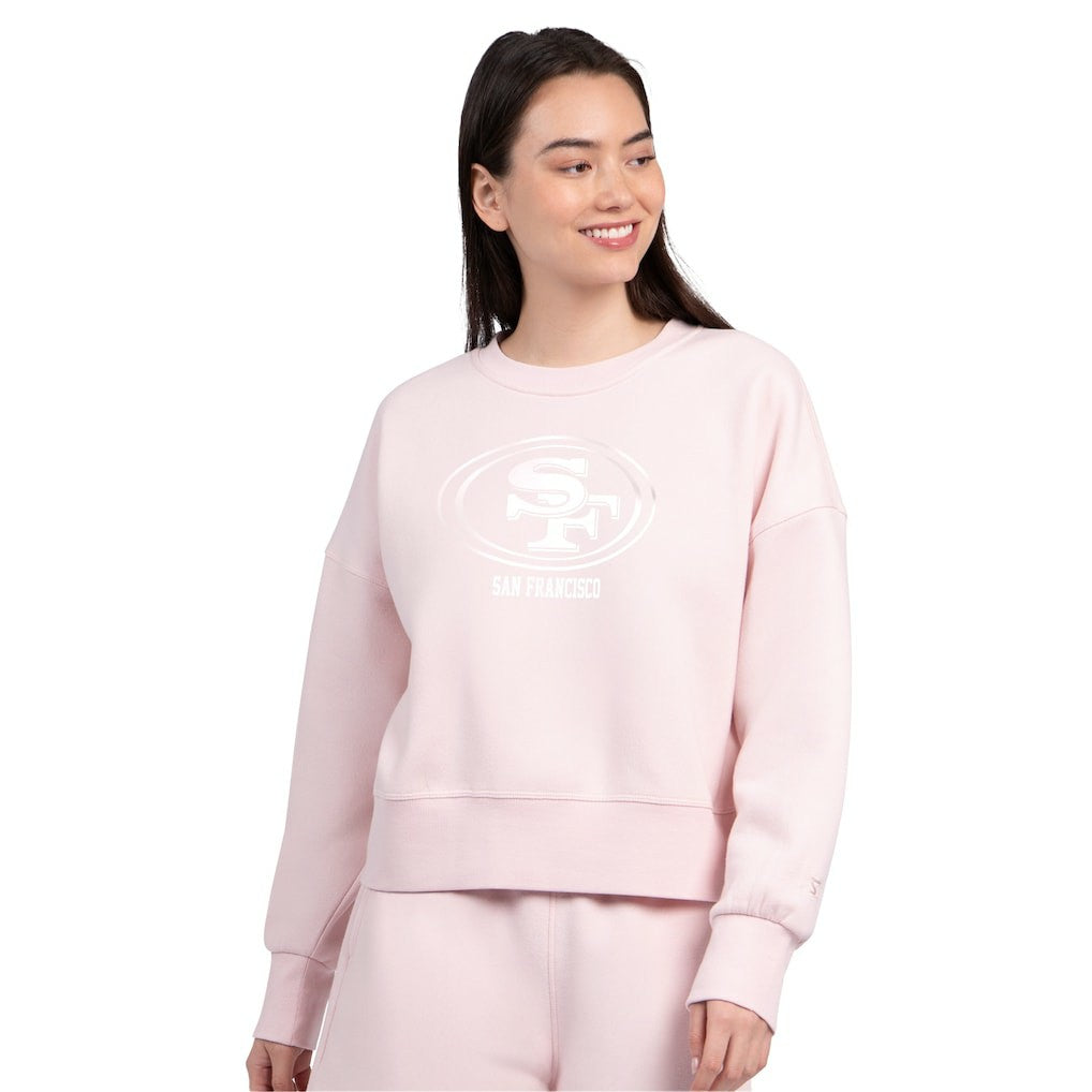 Starter Women's Travel Pastels Boxy Fleece Sweatshirt - San Francisco 49ers