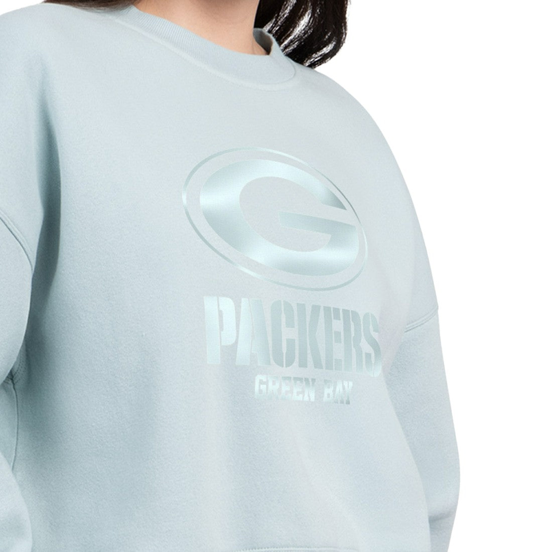 Starter Women's Travel Pastels Boxy Fleece Sweatshirt - Green Bay Packers