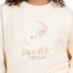 Starter Women's Travel Pastels Boxy Fleece Sweatshirt - Cleveland Browns