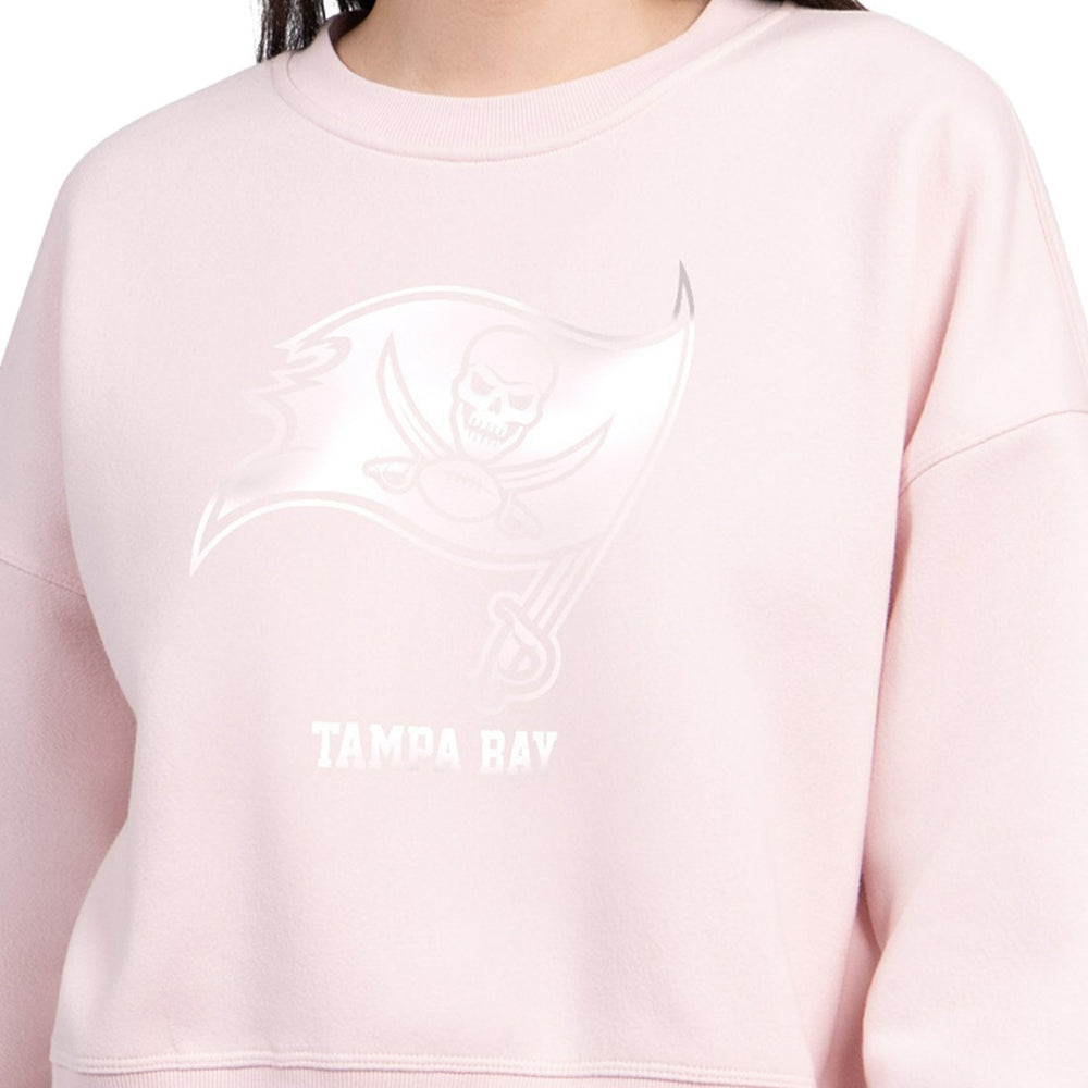 Starter Women's Travel Pastels Boxy Fleece Sweatshirt - Tampa Bay Buccaneers