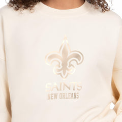 Starter Women's Travel Pastels Boxy Fleece Sweatshirt - New Orleans Saints