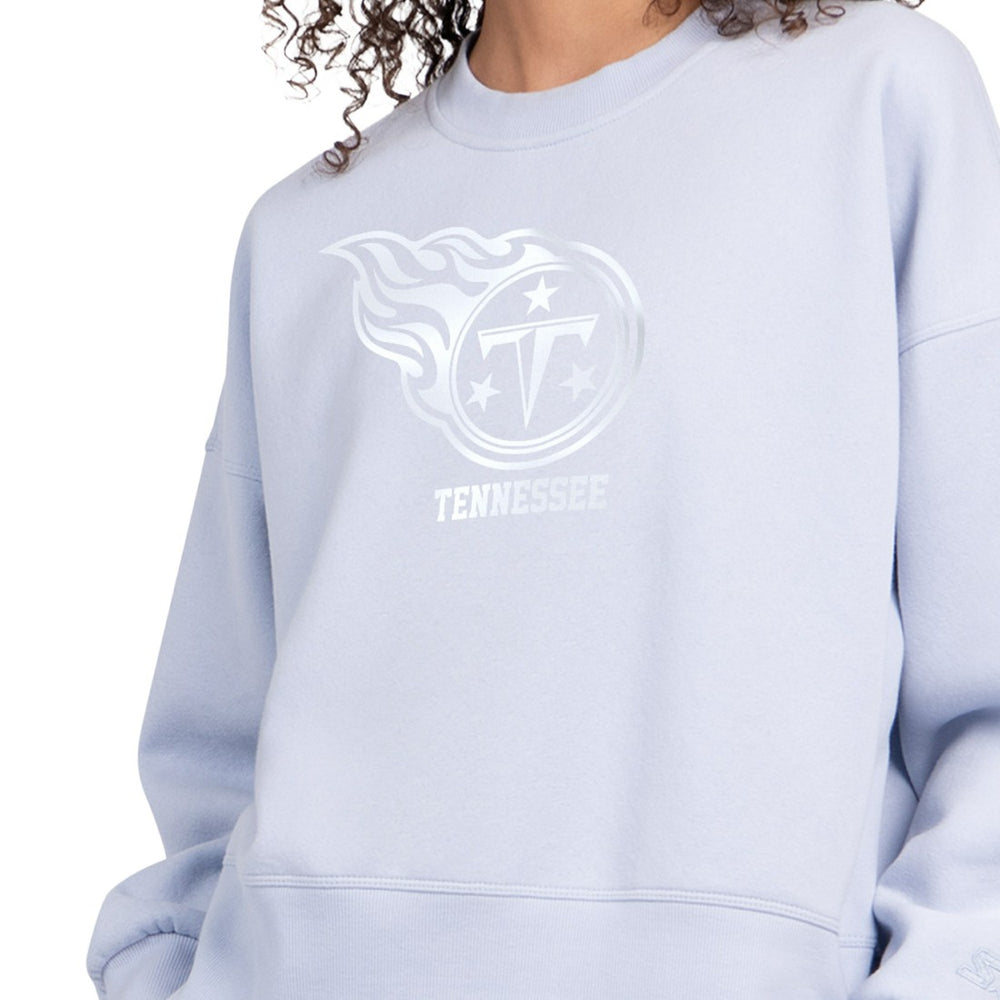 Starter Women's Travel Pastels Boxy Fleece Sweatshirt - Tennessee Titans