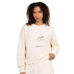 Starter Women's Travel Pastels Boxy Fleece Sweatshirt - Minnesota Vikings