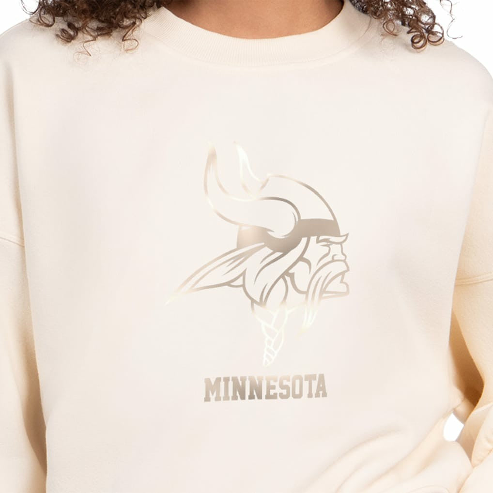 Starter Women's Travel Pastels Boxy Fleece Sweatshirt - Minnesota Vikings