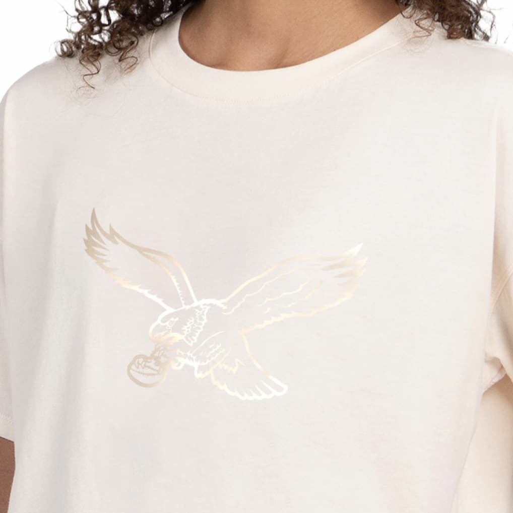 Starter Women's Pastel Travel Boxy Cropped T-Shirt - Philadelphia Eagles
