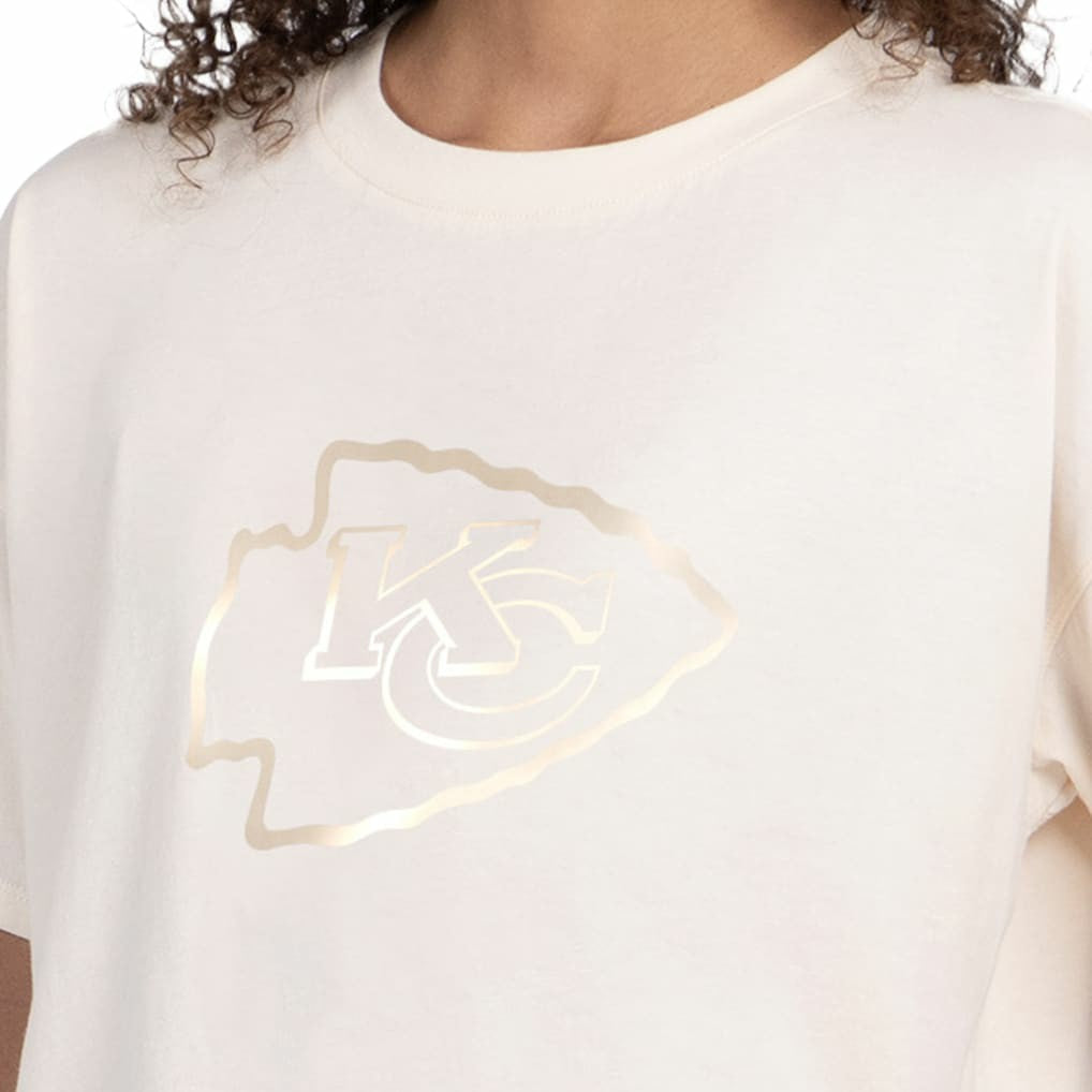 Starter Women's Pastel Travel Boxy Cropped T-Shirt - Kansas City Chiefs