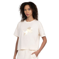 Starter Women's Pastel Travel Boxy Cropped T-Shirt - Detroit Lions