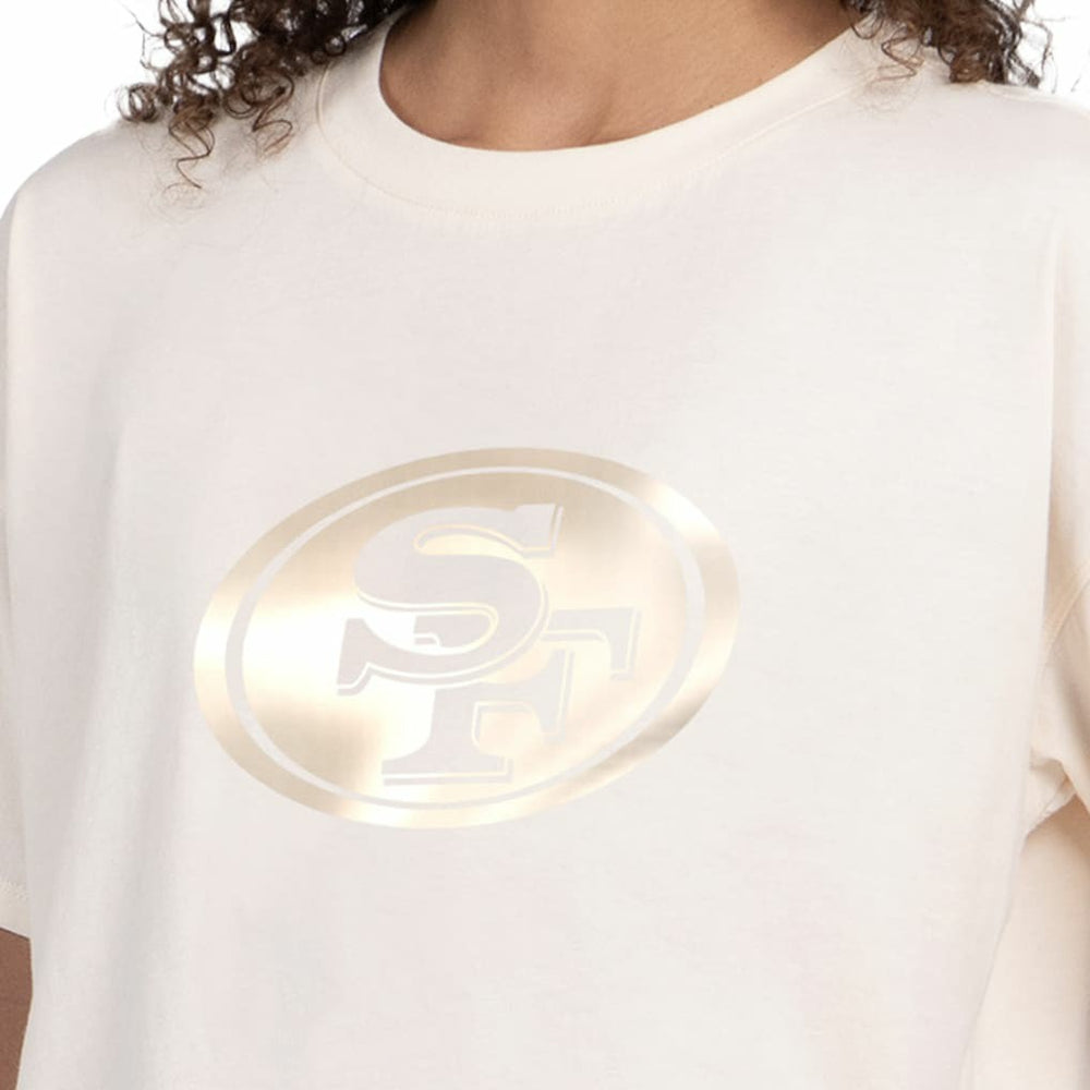 Starter Women's Pastel Travel Boxy Cropped T-Shirt - San Francisco 49ers