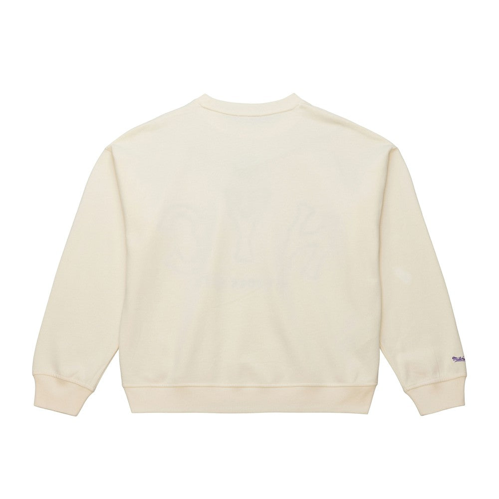 MLB New York Mets Mitchell & Ness Women's Premium Oversized Crewneck Sweatshirt