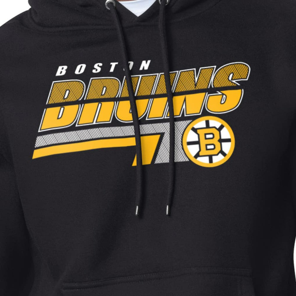 NHL Black Boston Bruins Starter Logo Push Fleece Hoodie