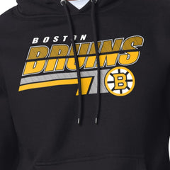 NHL Black Boston Bruins Starter Logo Push Fleece Hoodie