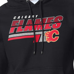 NHL Black Calgary Flames Starter Logo Push Fleece Hoodie