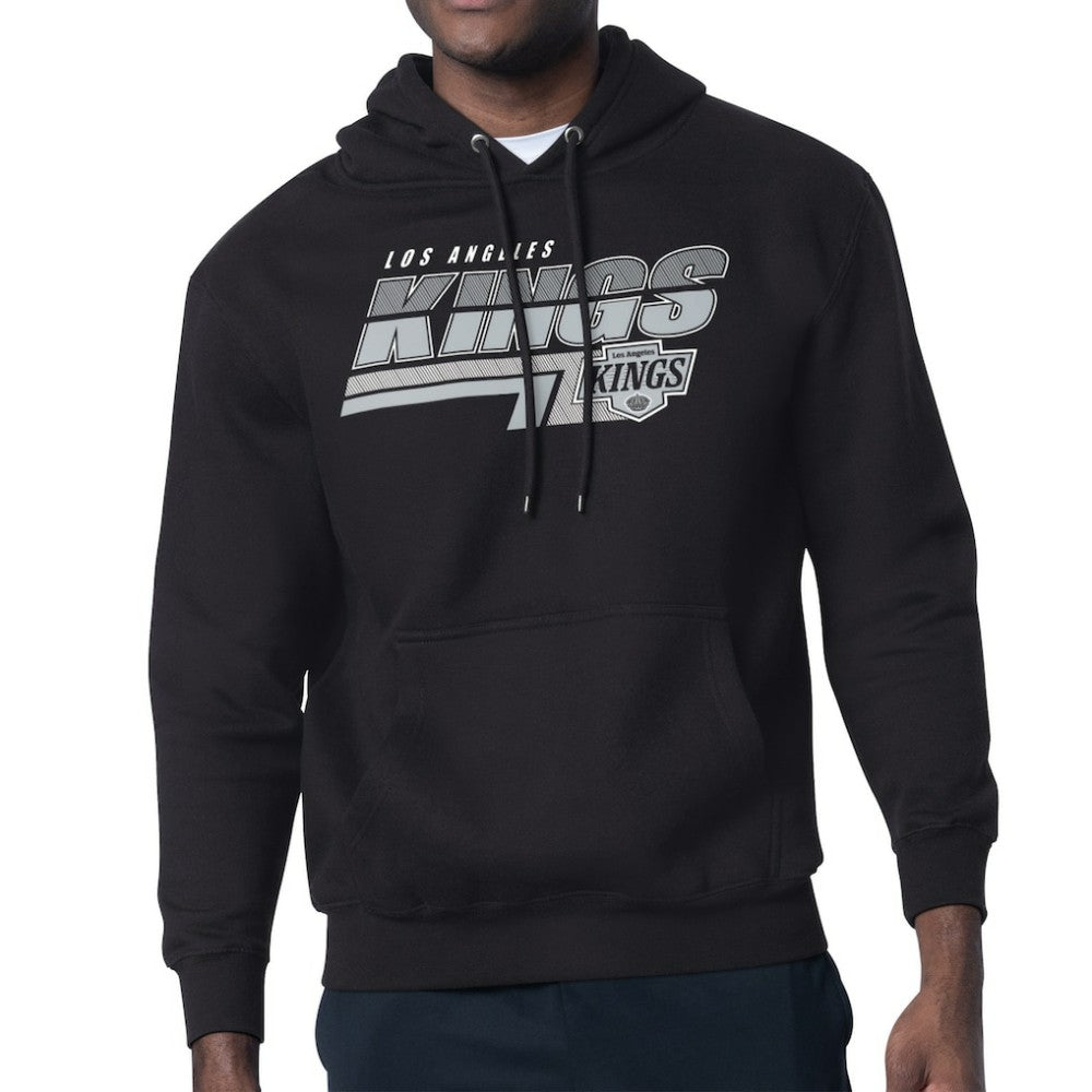 NHL Black Los Angeles Kings Starter Logo Push Fleece Hoodie
