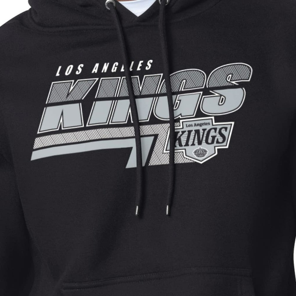 NHL Black Los Angeles Kings Starter Logo Push Fleece Hoodie