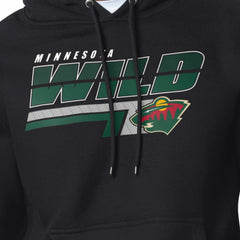 NHL Black Minnesota Wild Starter Logo Push Fleece Hoodie