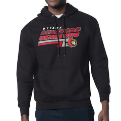 NHL Black Ottawa Senators Starter Logo Push Fleece Hoodie