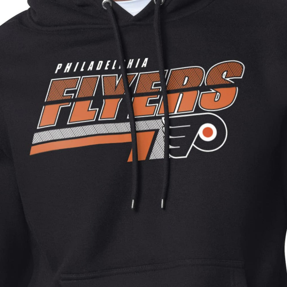 NHL Black Philadelphia Flyers Starter Logo Push Fleece Hoodie