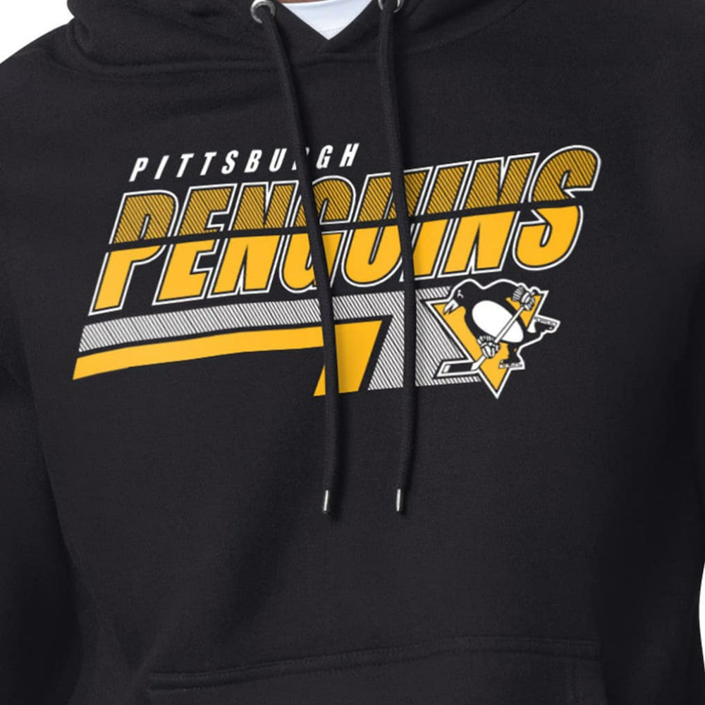 NHL Black Pittsburgh Penguins Starter Logo Push Fleece Hoodie