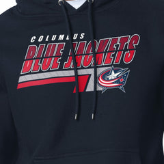 NHL Navy Columbus Blue Jackets Starter Logo Push Fleece Hoodie