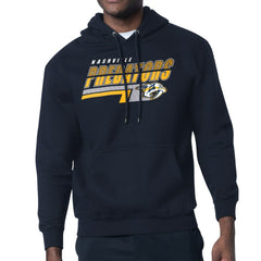 NHL Navy Nashville Predators Starter Logo Push Fleece Hoodie