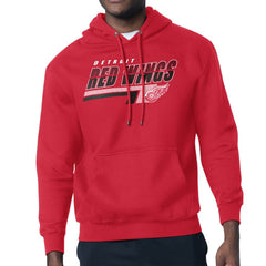 NHL Red Detroit Red Wings Starter Logo Push Fleece Hoodie