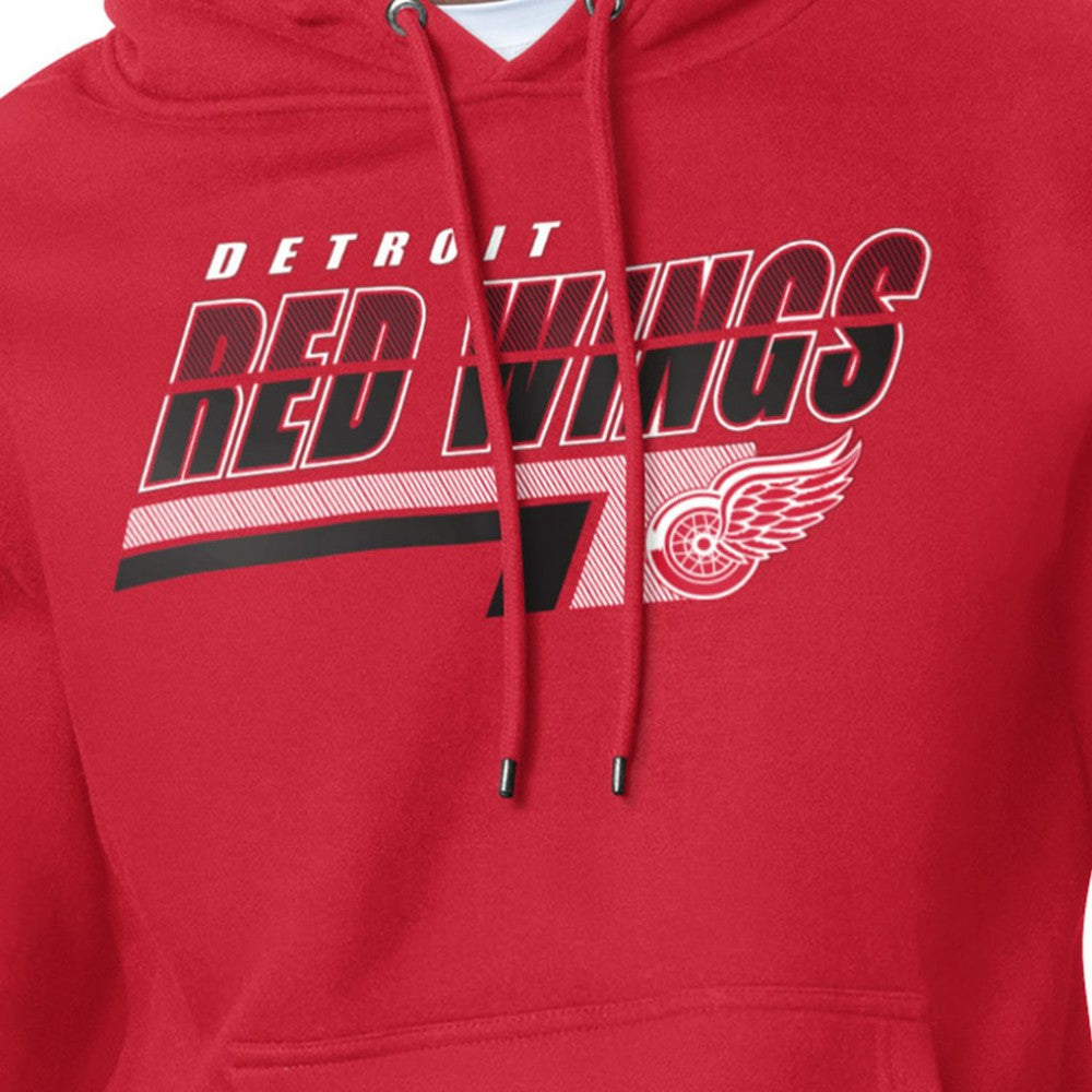 NHL Red Detroit Red Wings Starter Logo Push Fleece Hoodie
