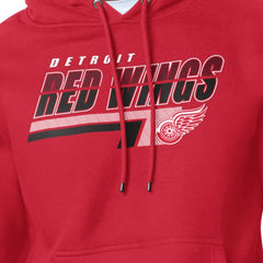 NHL Red Detroit Red Wings Starter Logo Push Fleece Hoodie
