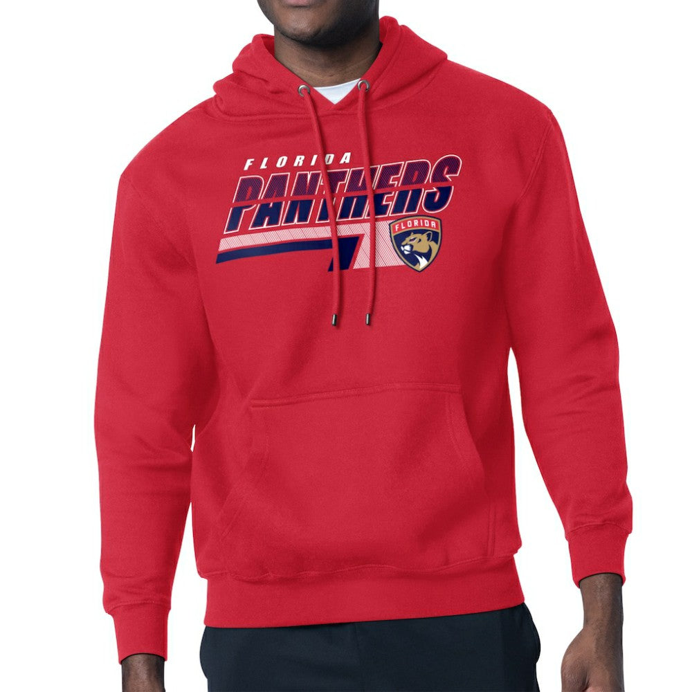 NHL Red Florida Panthers Starter Logo Push Fleece Hoodie