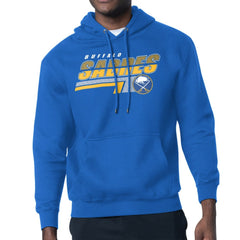 NHL Royal Buffalo Sabres Starter Logo Push Fleece Hoodie