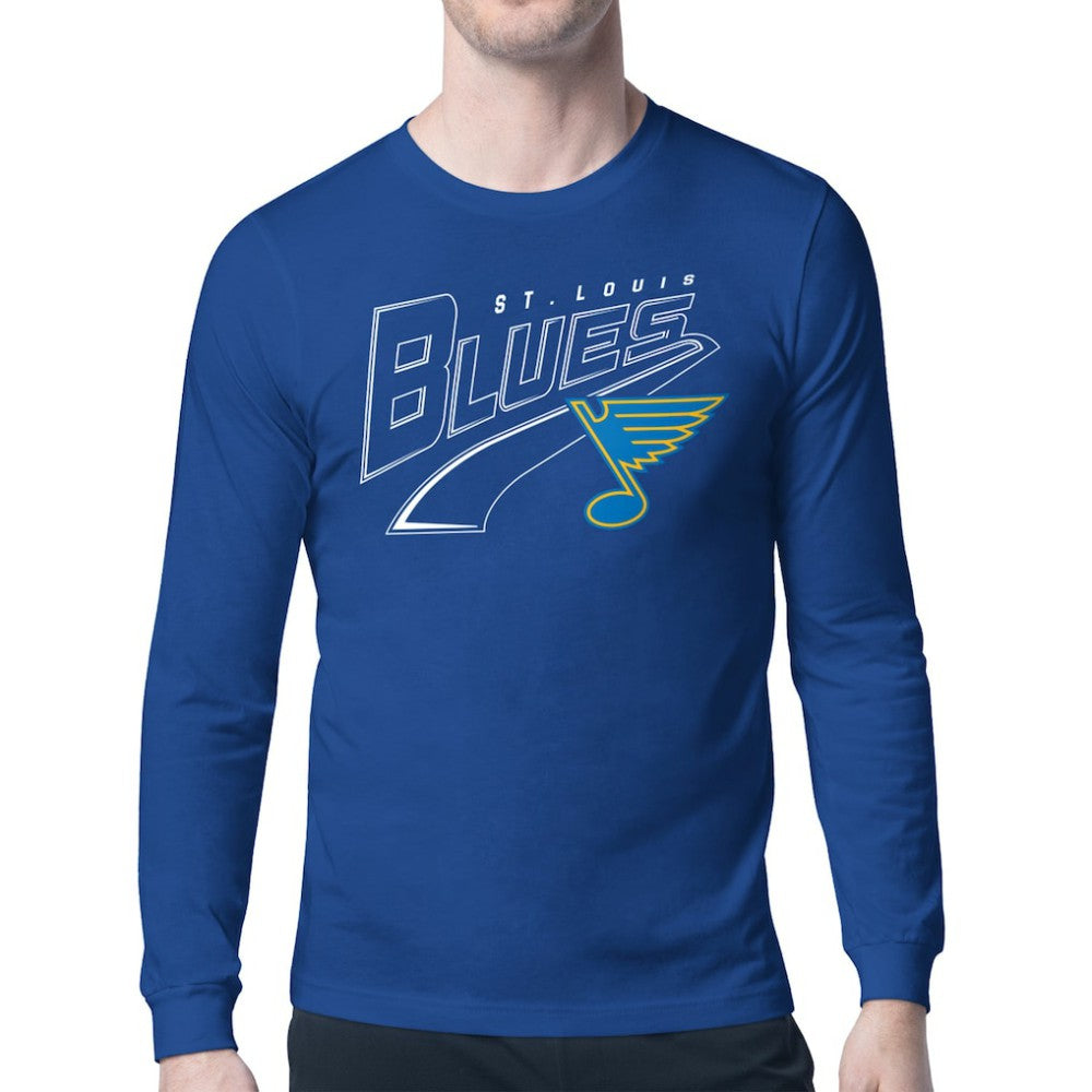 NHL Blue St. Louis Blues Starter Modern Tailsweep Long Sleeve T-Shirt