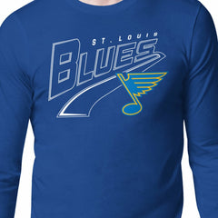 NHL Blue St. Louis Blues Starter Modern Tailsweep Long Sleeve T-Shirt