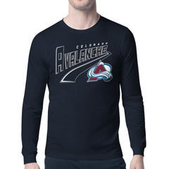 NHL Navy Colorado Avalanche Starter Modern Tailsweep Long Sleeve T-Shirt
