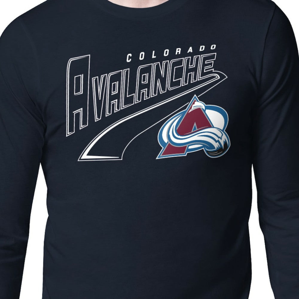 NHL Navy Colorado Avalanche Starter Modern Tailsweep Long Sleeve T-Shirt