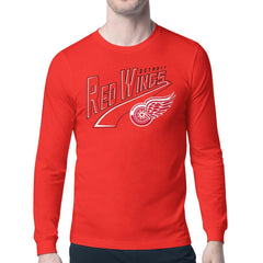 NHL Red Detroit Red Wings Starter Modern Tailsweep Long Sleeve T-Shirt