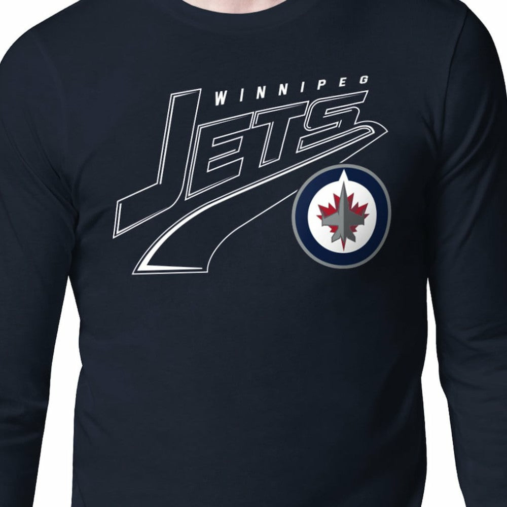 NHL Navy Winnipeg Jets Starter Modern Tailsweep Long Sleeve T-Shirt