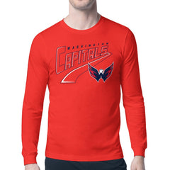 NHL Red Washington Capitals Starter Modern Tailsweep Long Sleeve T-Shirt