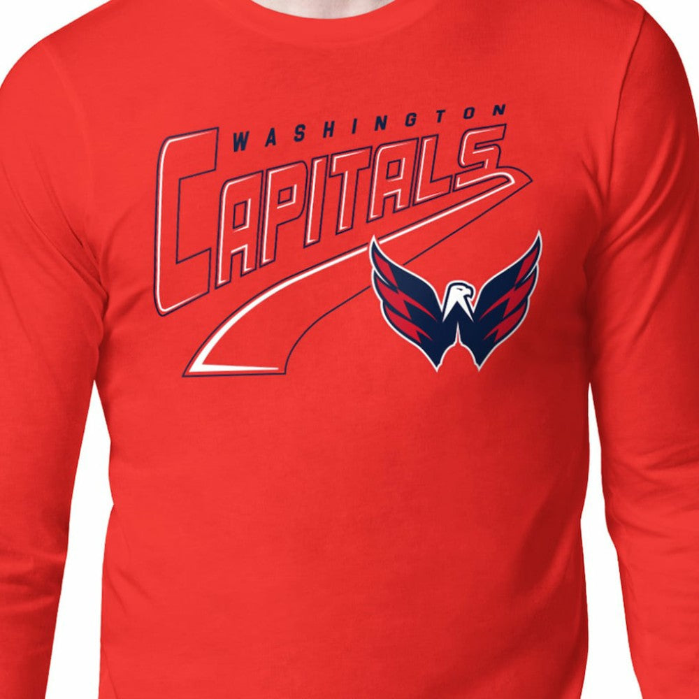 NHL Red Washington Capitals Starter Modern Tailsweep Long Sleeve T-Shirt