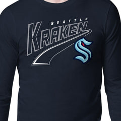 NHL Deep Sea Blue Seattle Kraken Starter Modern Tailsweep Long Sleeve T-Shirt