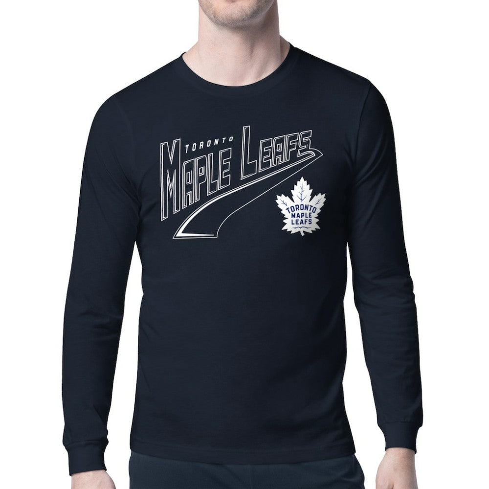 NHL Blue Toronto Maple Leafs Starter Modern Tailsweep Long Sleeve T-Shirt