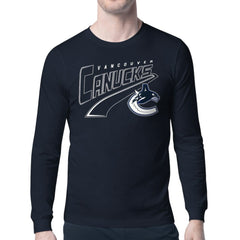 NHL Blue Vancouver Canucks Starter Modern Tailsweep Long Sleeve T-Shirt