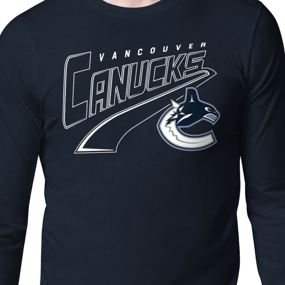 NHL Blue Vancouver Canucks Starter Modern Tailsweep Long Sleeve T-Shirt