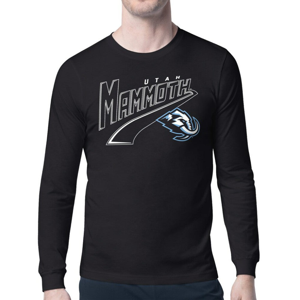 NHL Black Utah Mammoth Starter Modern Tailsweep Long Sleeve T-Shirt