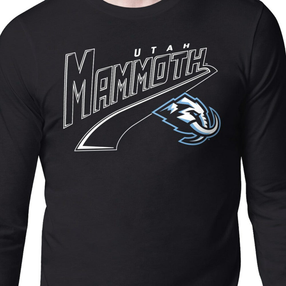 NHL Black Utah Mammoth Starter Modern Tailsweep Long Sleeve T-Shirt